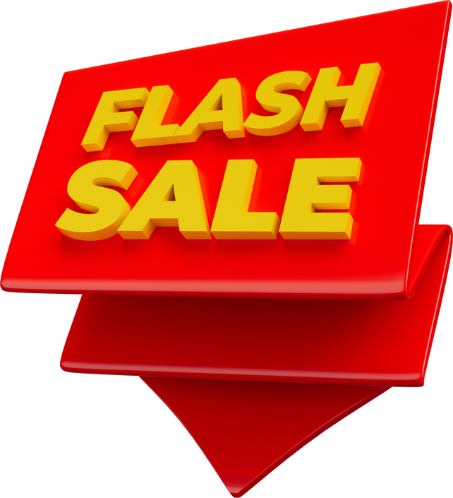 Flash sale coupon icon isolated 3d render illustration